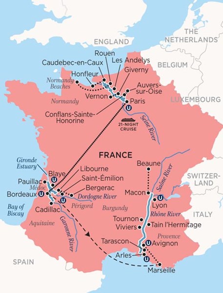 UNI Ultimate France map